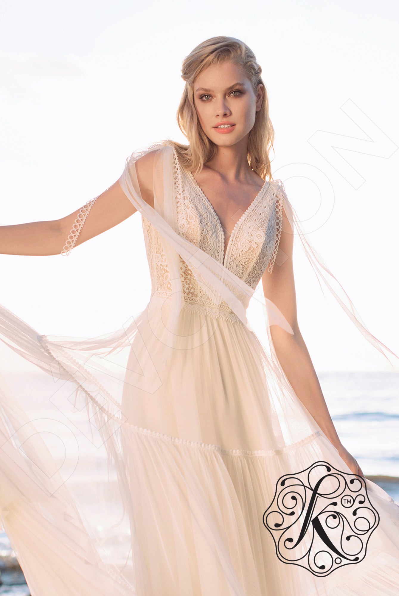 Angelica Open back A-line Sleeveless Wedding Dress 7