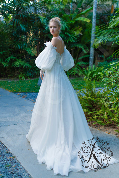 Anna-Liza Open back A-line Strapless Wedding Dress Back