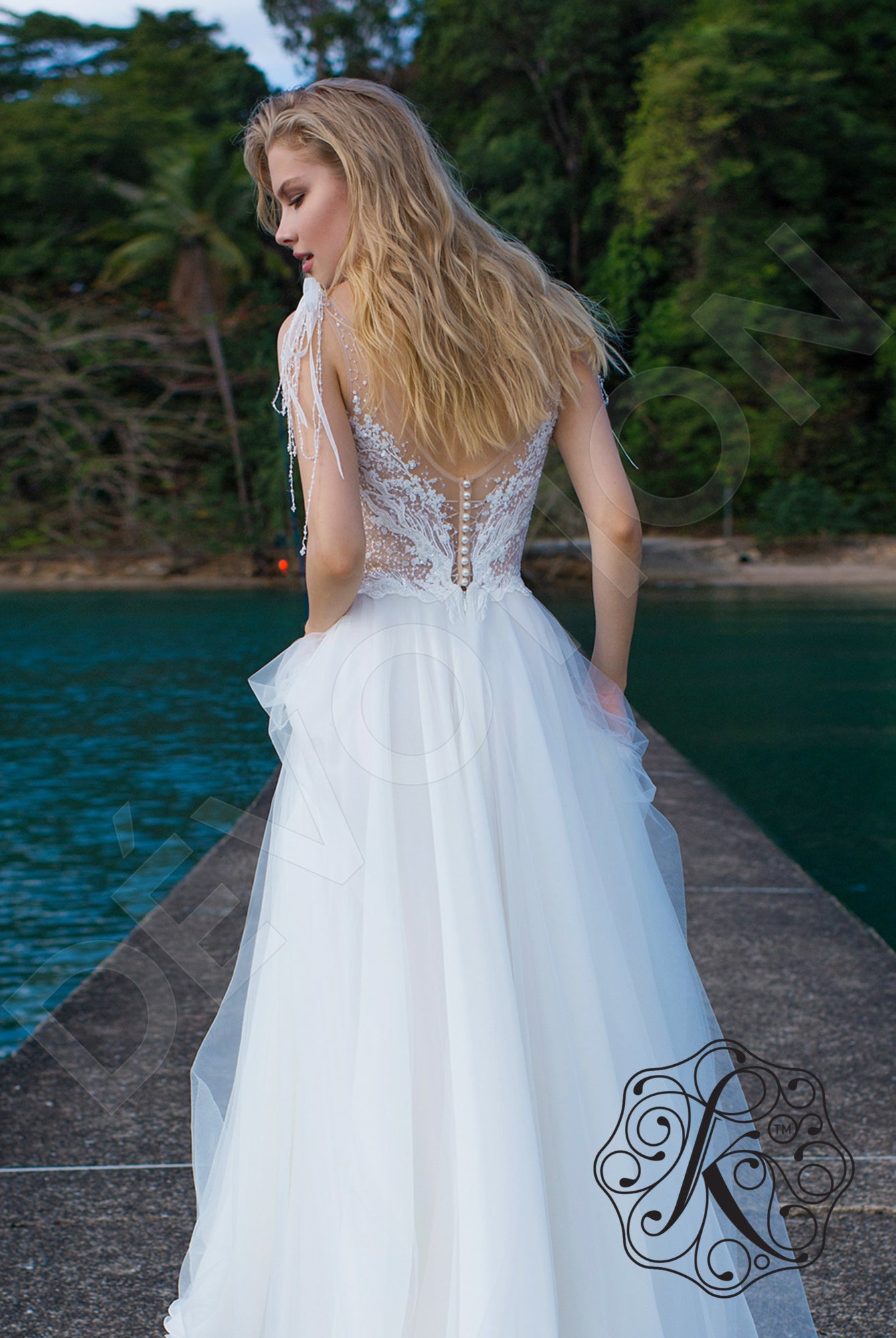 Ivalana Open back A-line Straps Wedding Dress 6