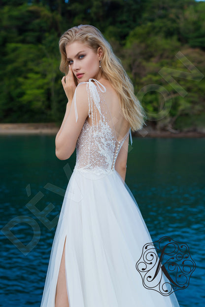 Ivalana Open back A-line Straps Wedding Dress 8