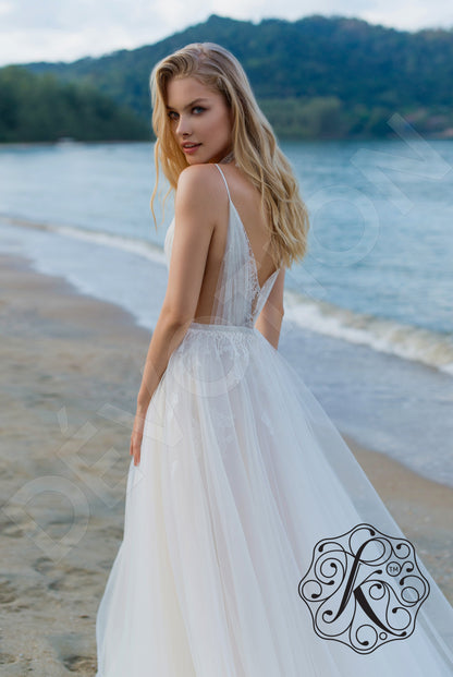 Katalea Open back A-line Straps Wedding Dress 4