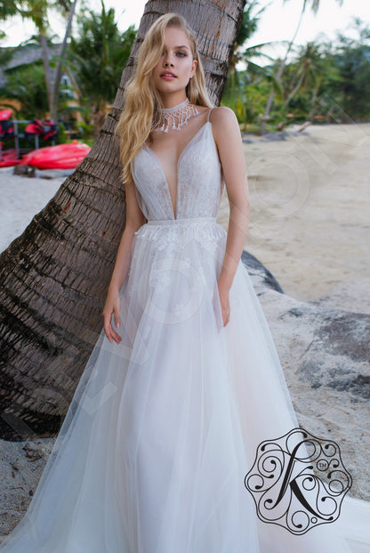 Katalea Open back A-line Straps Wedding Dress 5