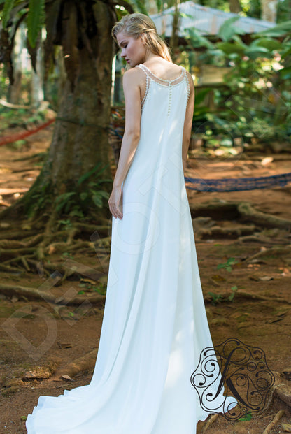Kveilin Full back A-line Sleeveless Wedding Dress Front