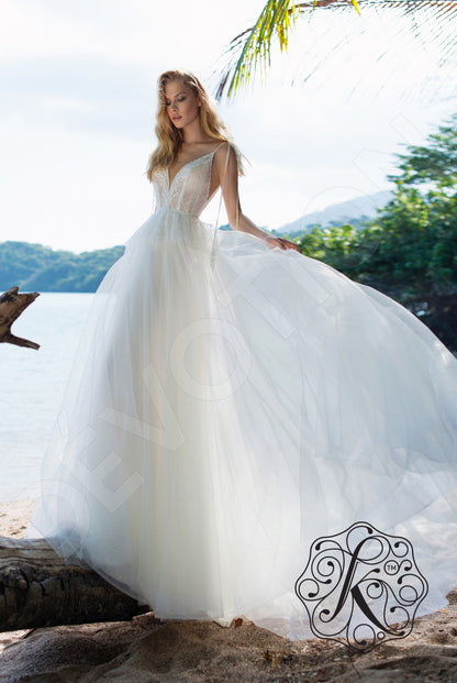 Lunariya Open back A-line Straps Wedding Dress 6