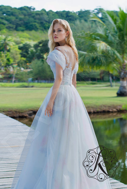 Nimfa Full back A-line Short/ Cap sleeve Wedding Dress 7