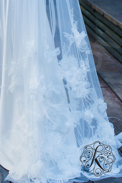 Saphira Open back A-line Straps Wedding Dress 8