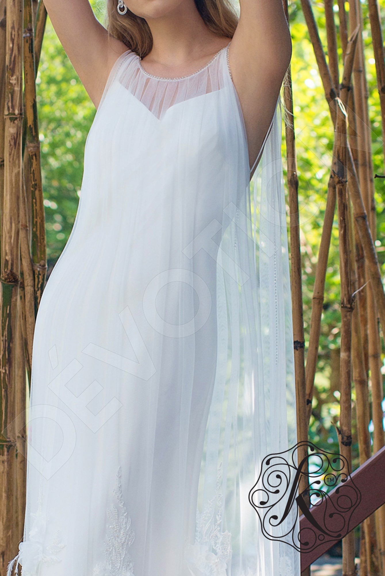 Saphira Open back A-line Straps Wedding Dress 7