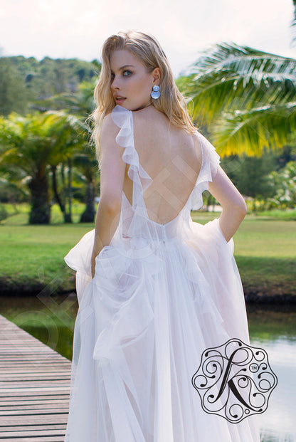 Viyra Open back A-line Straps Wedding Dress 3