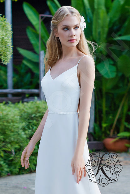 Weiss Full back A-line Long sleeve Wedding Dress 8