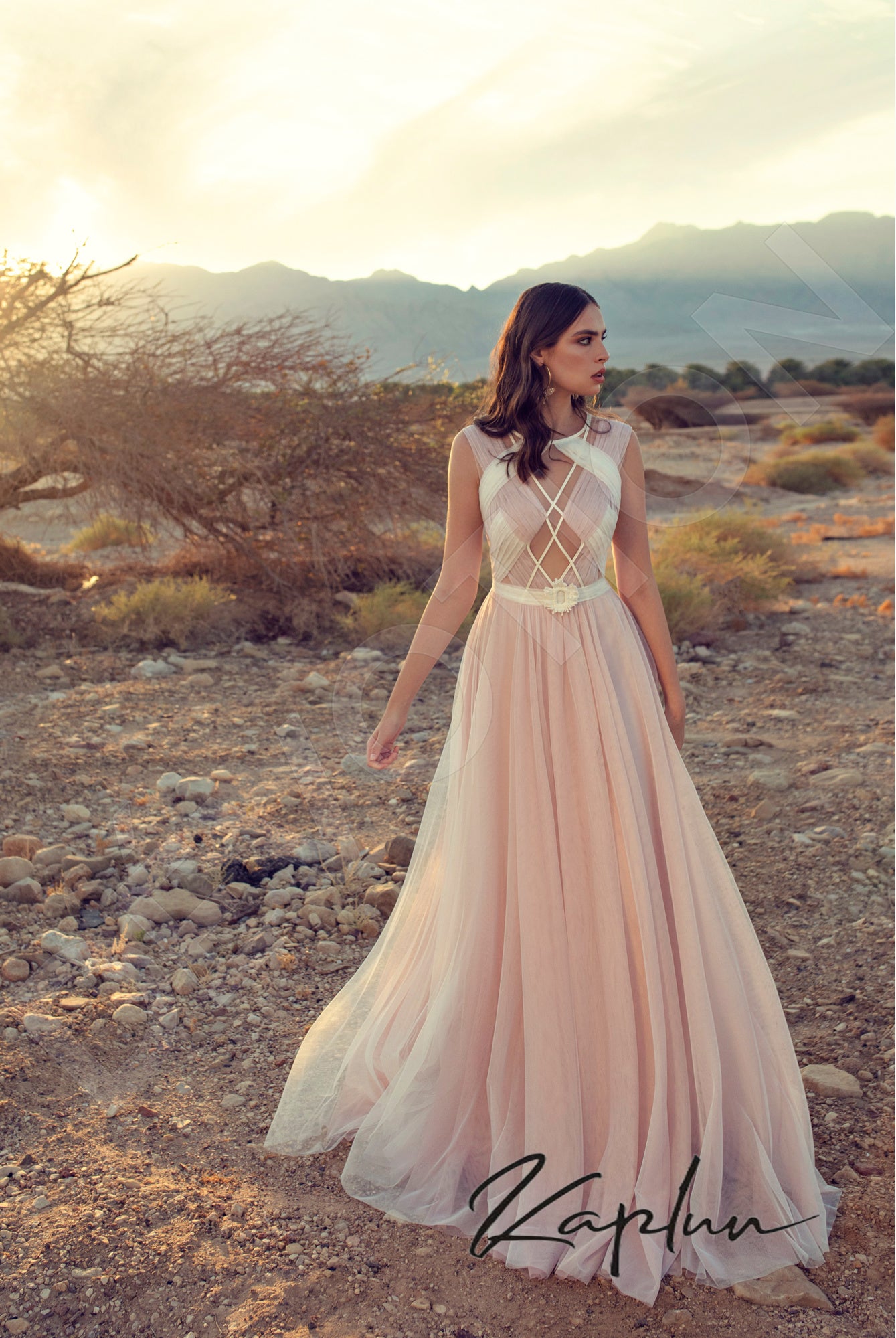 Altaira A-line Jewel Pink Milk Wedding dress