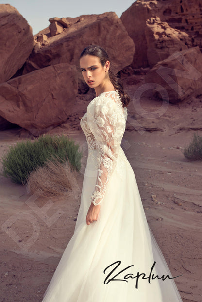 Arhelia Full back A-line Long sleeve Wedding Dress 5