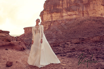 Arhelia Full back A-line Long sleeve Wedding Dress 8