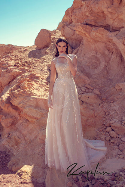 Venera Full back A-line Sleeveless Wedding Dress 5