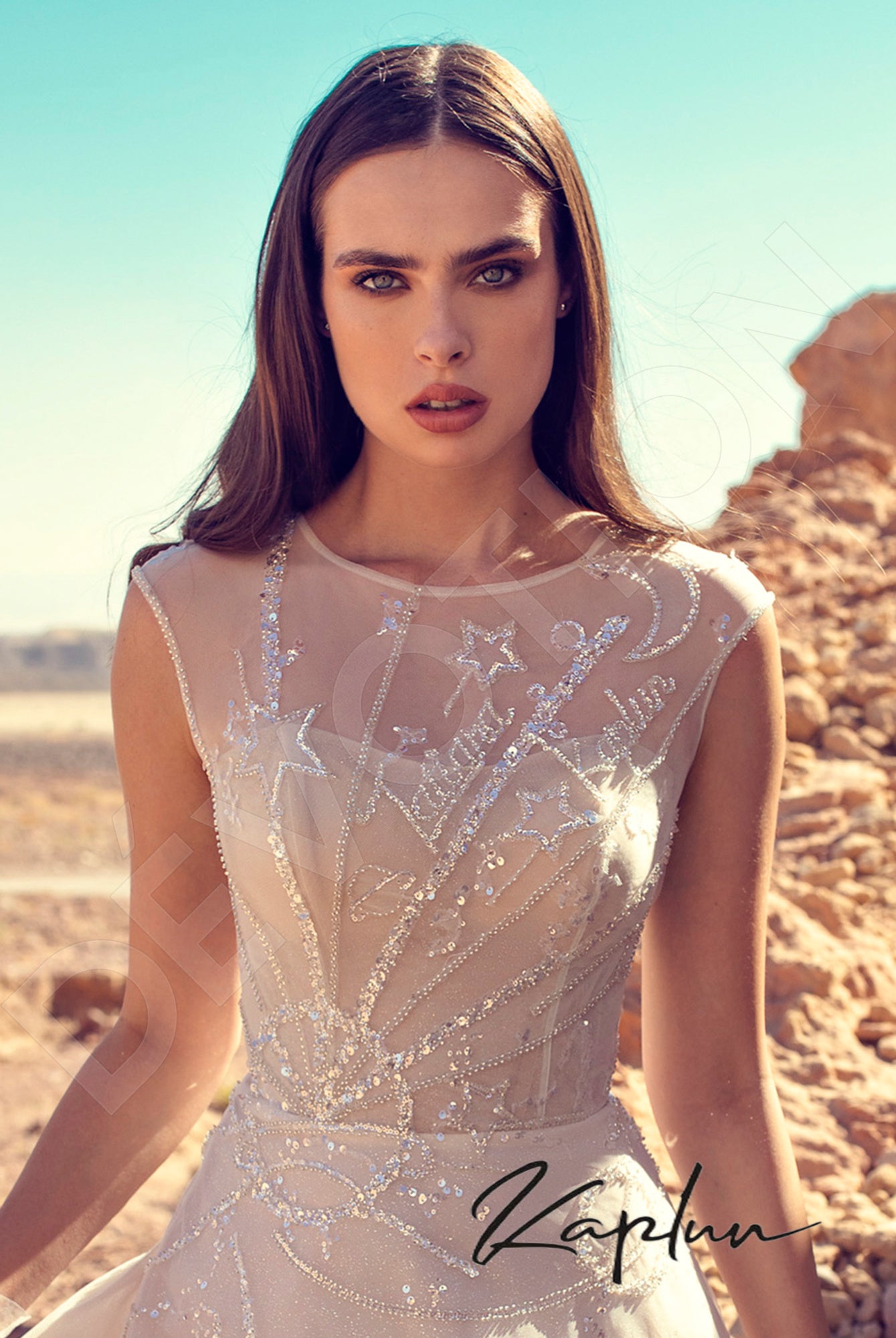 Venera Full back A-line Sleeveless Wedding Dress 7