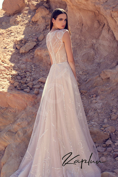 Venera Full back A-line Sleeveless Wedding Dress 4