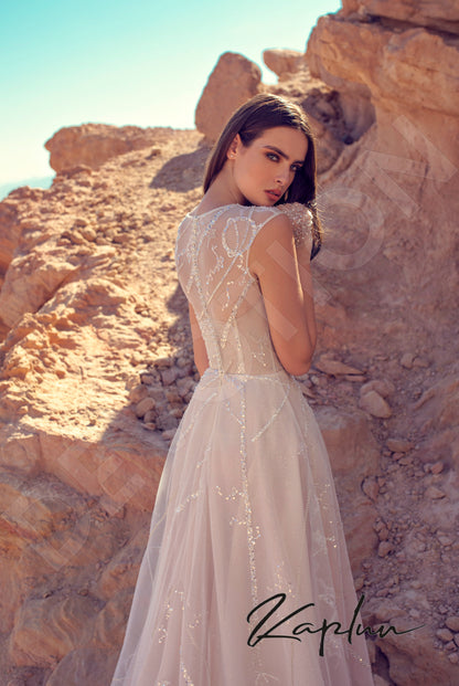 Venera Full back A-line Sleeveless Wedding Dress 3