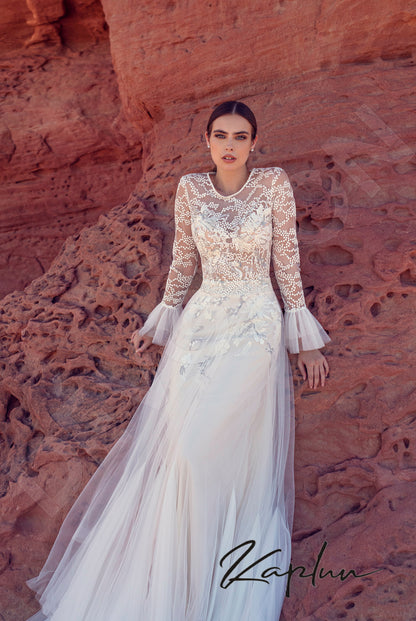 Vivara Full back A-line Long sleeve Wedding Dress 6
