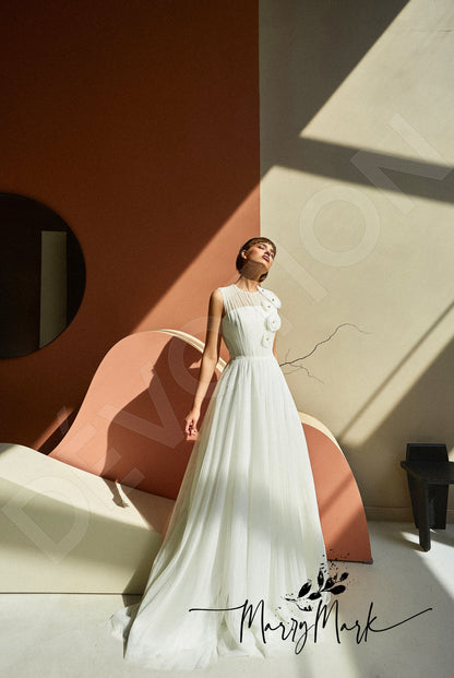 Elma Full back A-line Sleeveless Wedding Dress 6
