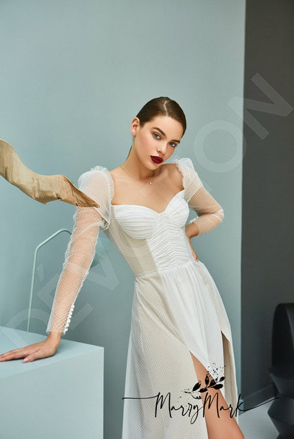 Lauta Open back A-line Long sleeve Wedding Dress 8