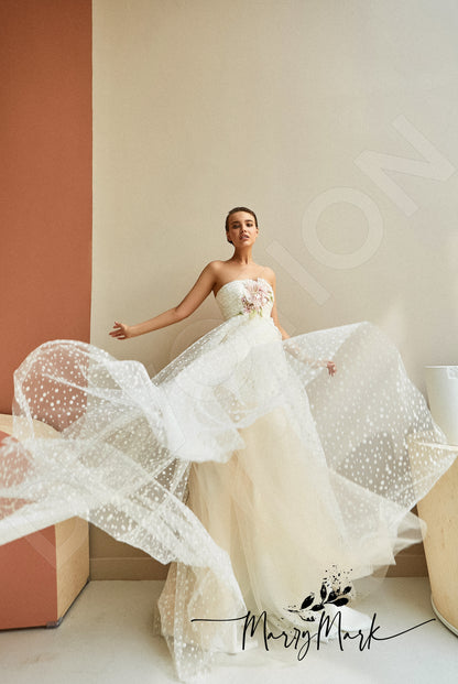 Lisma Open back A-line Strapless Wedding Dress 6