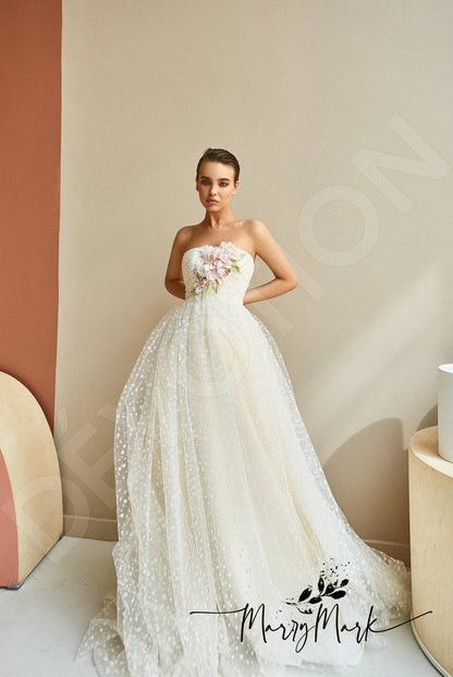 Lisma Open back A-line Strapless Wedding Dress 8
