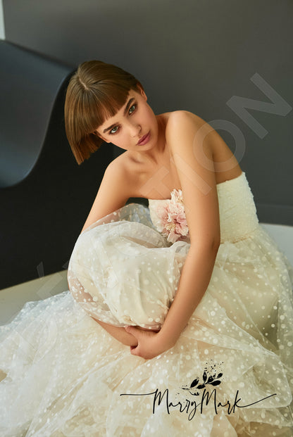 Lisma Open back A-line Strapless Wedding Dress 7