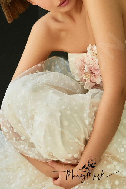 Lisma Open back A-line Strapless Wedding Dress 10