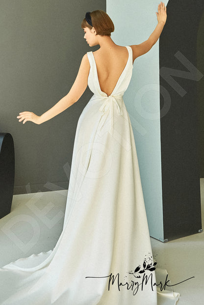 Vilda Open back A-line Straps Wedding Dress Back