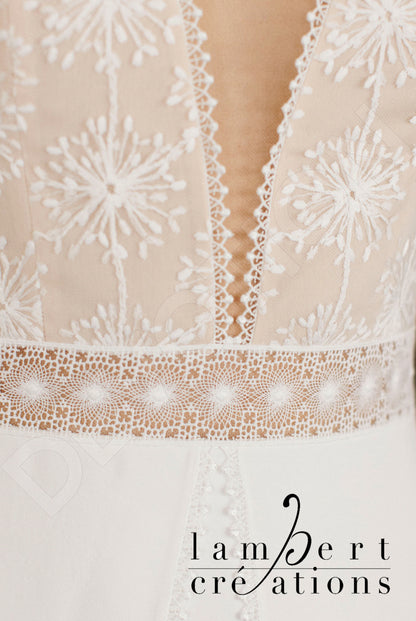 Appalaches Open back A-line Short/ Cap sleeve Wedding Dress 9