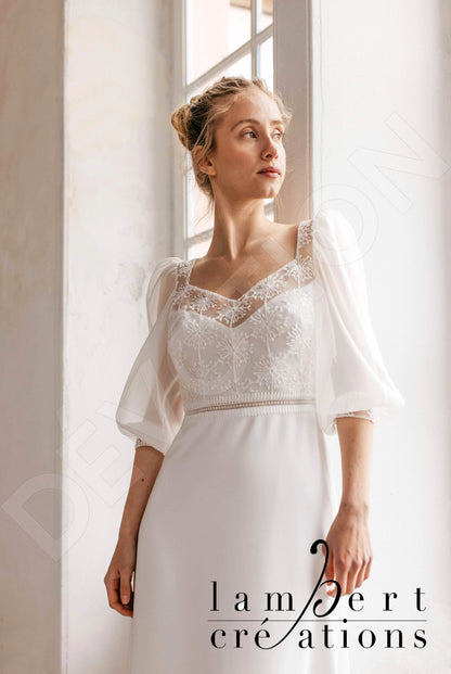 Etoile Open back A-line 3/4 sleeve Wedding Dress 2