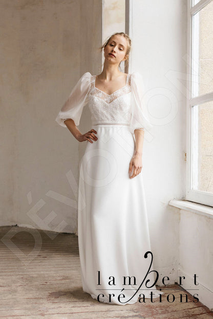 Etoile Open back A-line 3/4 sleeve Wedding Dress 6