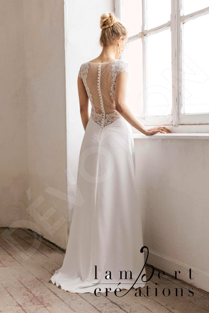 Odyssée Full back A-line Short/ Cap sleeve Wedding Dress Back