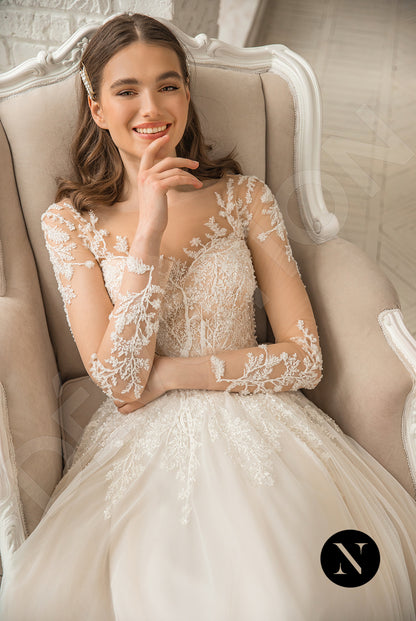 Averill Full back A-line Long sleeve Wedding Dress 2