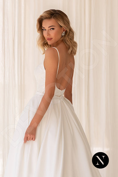 Beatrissa Open back A-line Straps Wedding Dress 3
