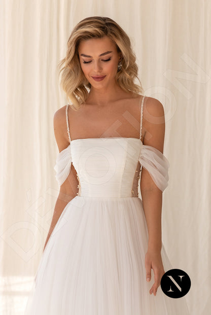 Ines Open back A-line Straps Wedding Dress 4