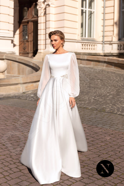 Marlena Open back A-line Long sleeve Wedding Dress 6