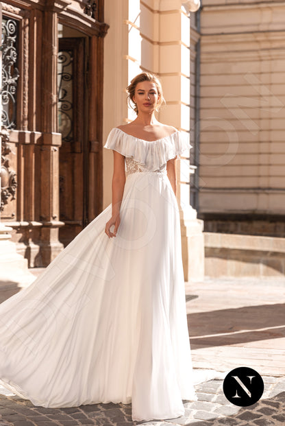 Meline Open back A-line Sleeveless Wedding Dress 5