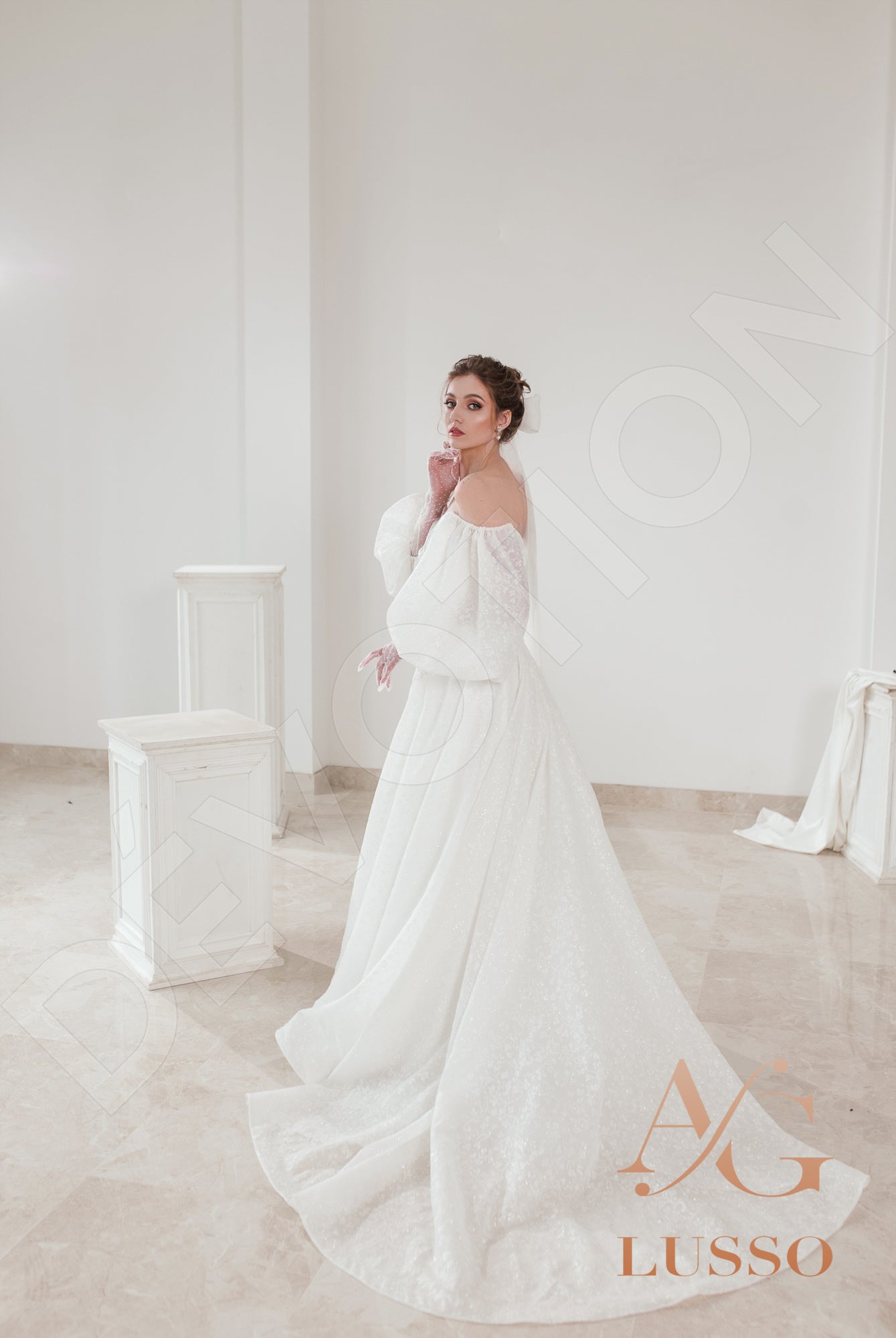 Charly A-line Off-shoulder/Drop shoulders LightMilk Wedding dress
