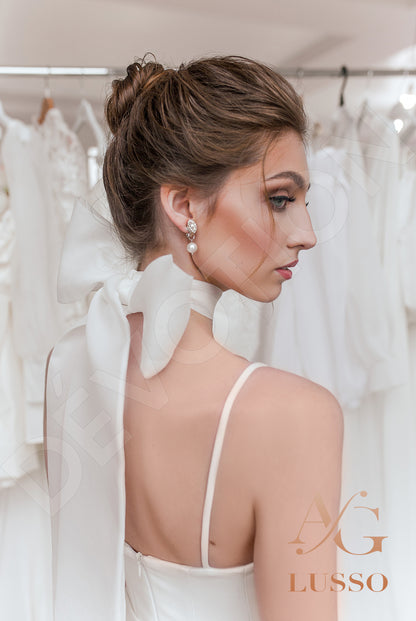 Esthera Open back A-line Straps Wedding Dress 6