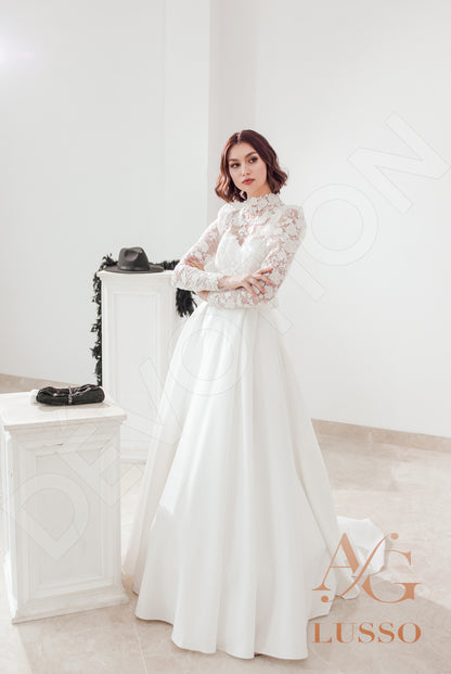 Janessa Full back A-line Long sleeve Wedding Dress 6