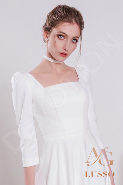 Parisa Open back A-line 3/4 sleeve Wedding Dress 5