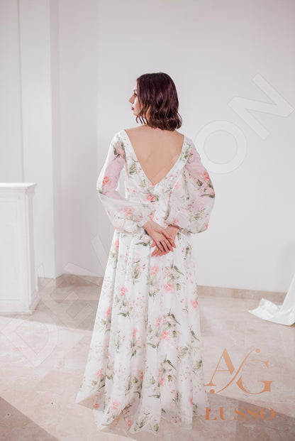 Rosalita Open back A-line Long sleeve Wedding Dress 7