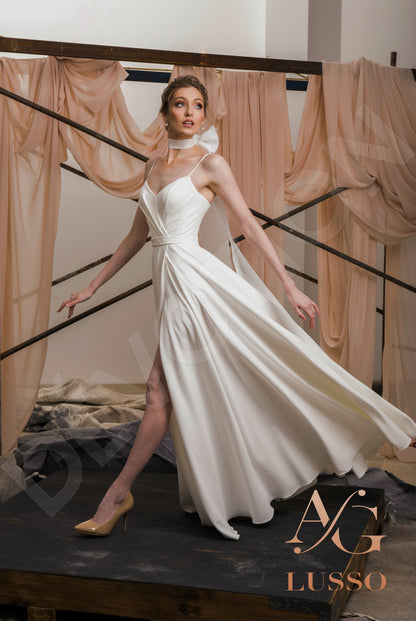 Esthera Open back A-line Straps Wedding Dress 5