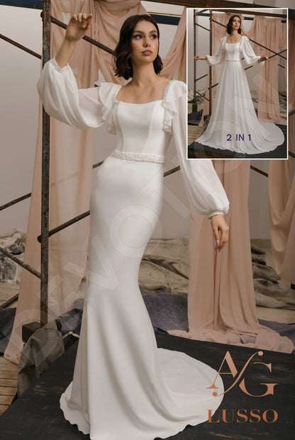 Jacquelina Open back Trumpet/Mermaid Long sleeve Wedding Dress Front