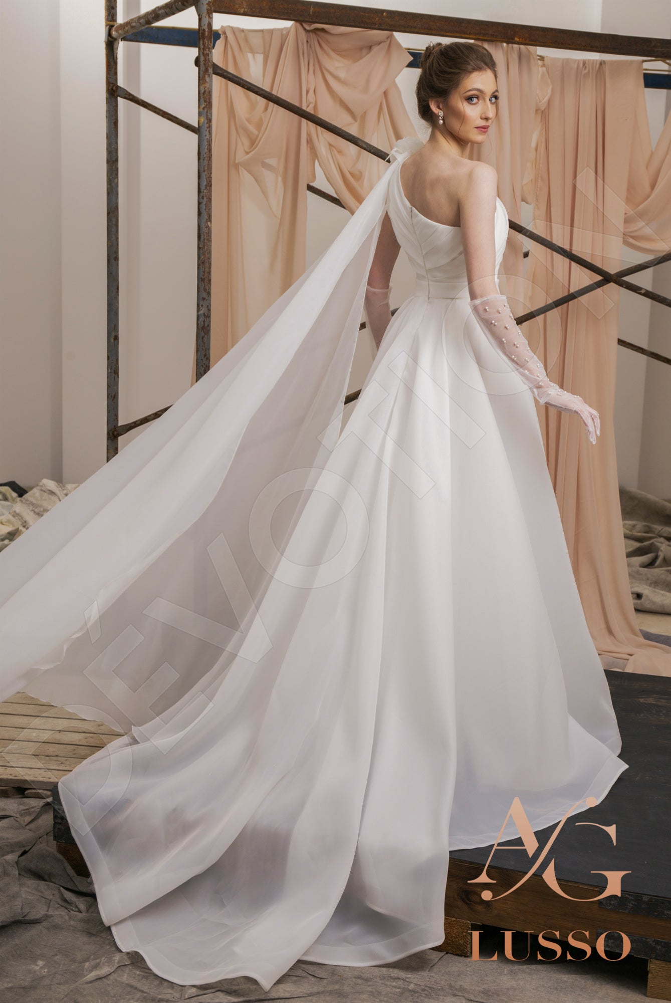 Lorinet Open back A-line Sleeveless Wedding Dress Back