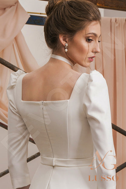 Parisa Open back A-line 3/4 sleeve Wedding Dress 3