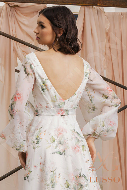 Rosalita Open back A-line Long sleeve Wedding Dress 3