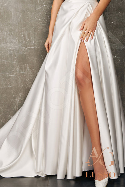 Annet Open back A-line Detachable sleeves Wedding Dress 7