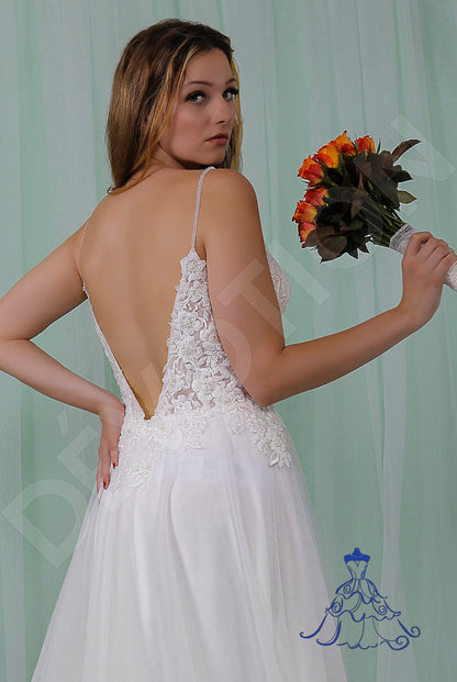 Tala Open back A-line Straps Wedding Dress 3