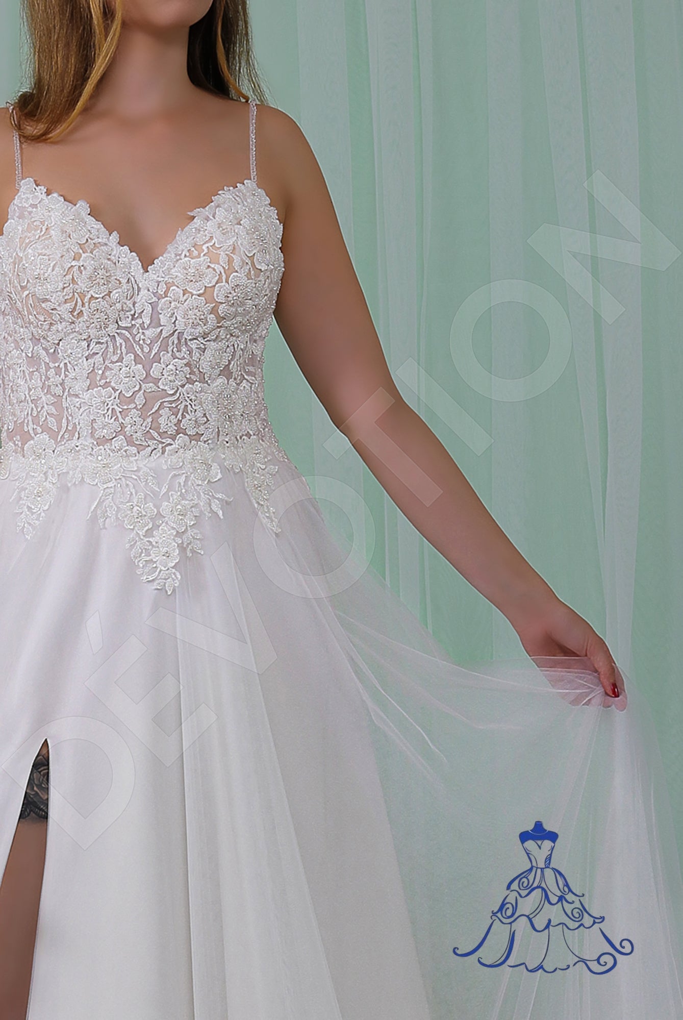 Tala Open back A-line Straps Wedding Dress 7